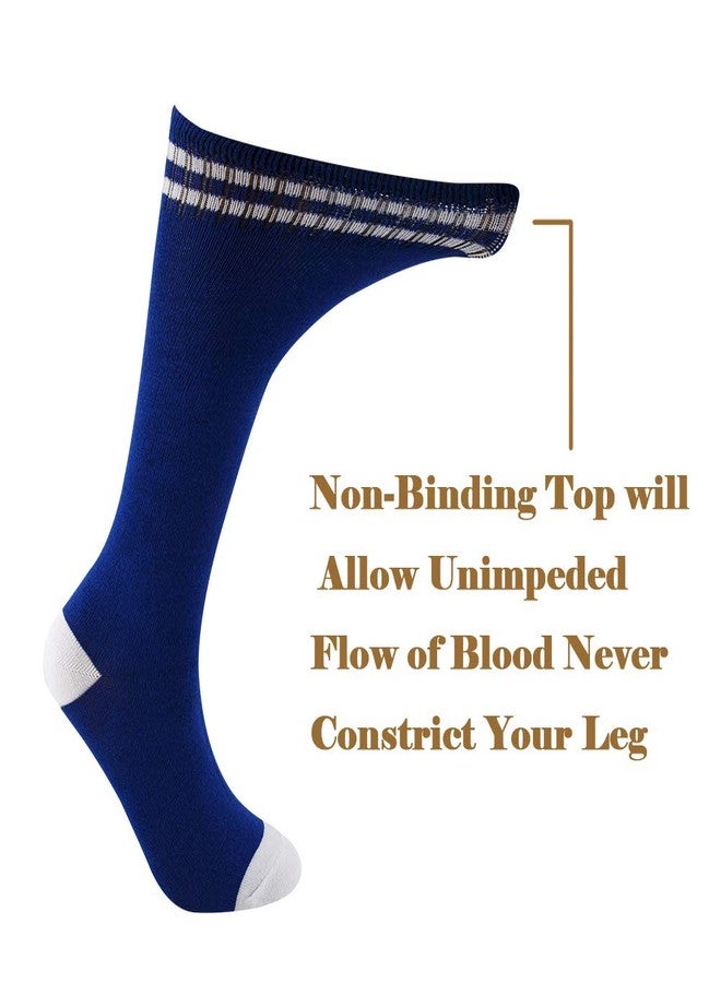 جوارب SOCKSDIARY طويلة تصل إلى الركبة للأطفال، جوارب قطنية لكرة القدم للأولاد والبنات والأطفال الصغار... (مقاسات أمريكية، عمر 10 سنوات، 15 سنة، 4 أزواج، لون أسود) - Image 5